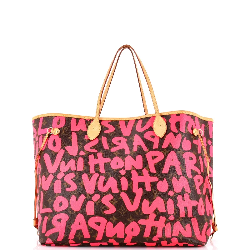 Louis Vuitton Petite Malle bags with a hard - shell structure for uniquenessNeverfull Tote Limited Edition Monogram Graffiti GM