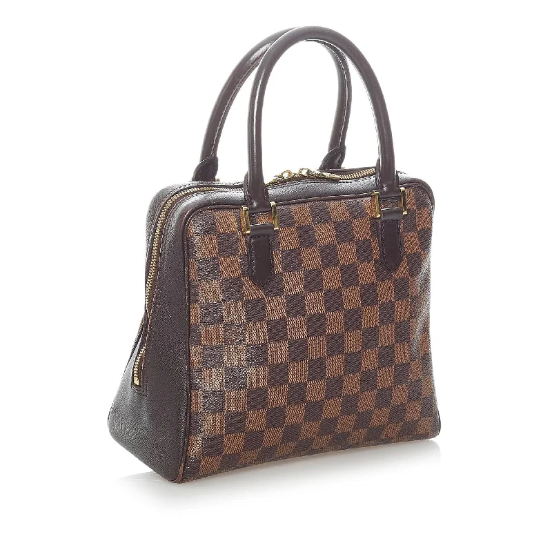 Louis Vuitton handbags with a patent - leather finish for a shiny lookLouis Vuitton Damier Ebene Brera (31884)