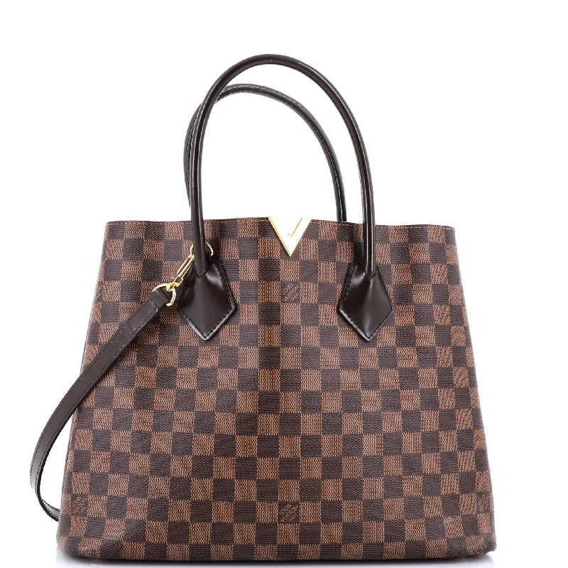 Louis Vuitton handbags with a metal - framed clasp for durabilityKensington Handbag Damier