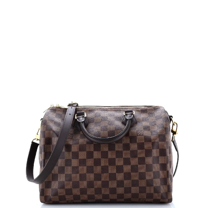 Louis Vuitton bags with a detachable mobile phone holder for convenienceSpeedy Bandouliere Bag Damier 30