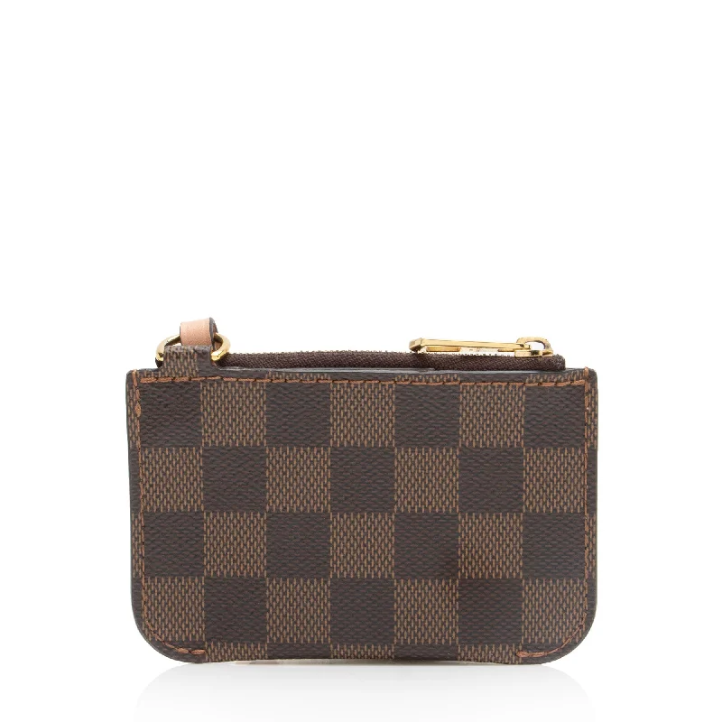 Louis Vuitton bags with a snap - button closure and a decorative charm for styleLouis Vuitton Damier Ebene Belmont PM Pochette (f1Rdoi)