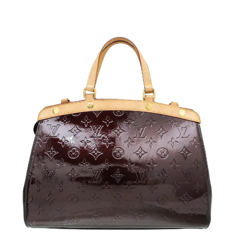 Louis Vuitton handbags with a metal - framed clasp for durabilityLouis Vuitton Amarante Monogram Vernis Brea MM Bag