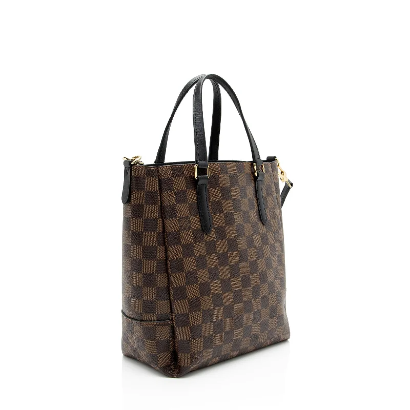 Ladies Louis Vuitton shoulder bags with a single - handle silhouetteLouis Vuitton Damier Ebene Belmont PM Tote (NhyEwF)