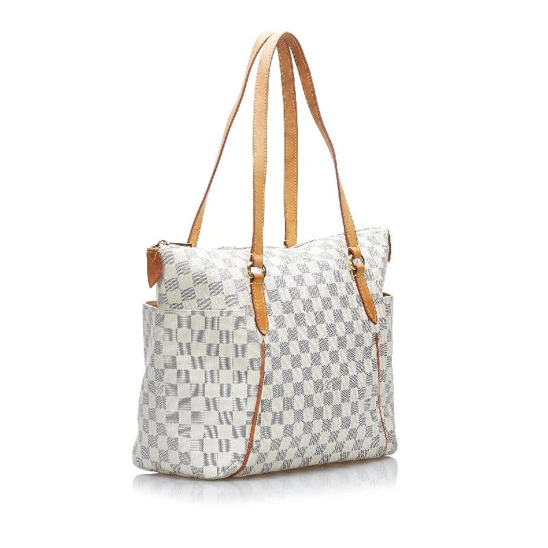 Louis Vuitton bags with a detachable mirror inside for on - the - go touch - upsLouis Vuitton Damier Azur Totally PM (xMBNXE)