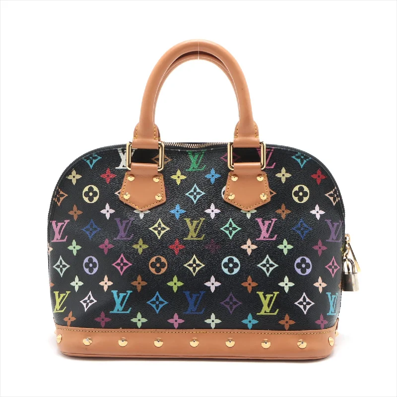 Ladies Louis Vuitton shoulder bags with a tassel decoration for charmLOUIS VUITTON Alma PM Murakami Multicolor M92646 Black