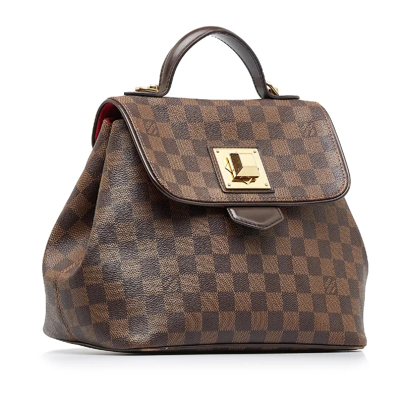 Ladies Louis Vuitton handbags with a detachable coin purse insideLouis Vuitton Damier Ebene Bergamo PM (JzdTWe)