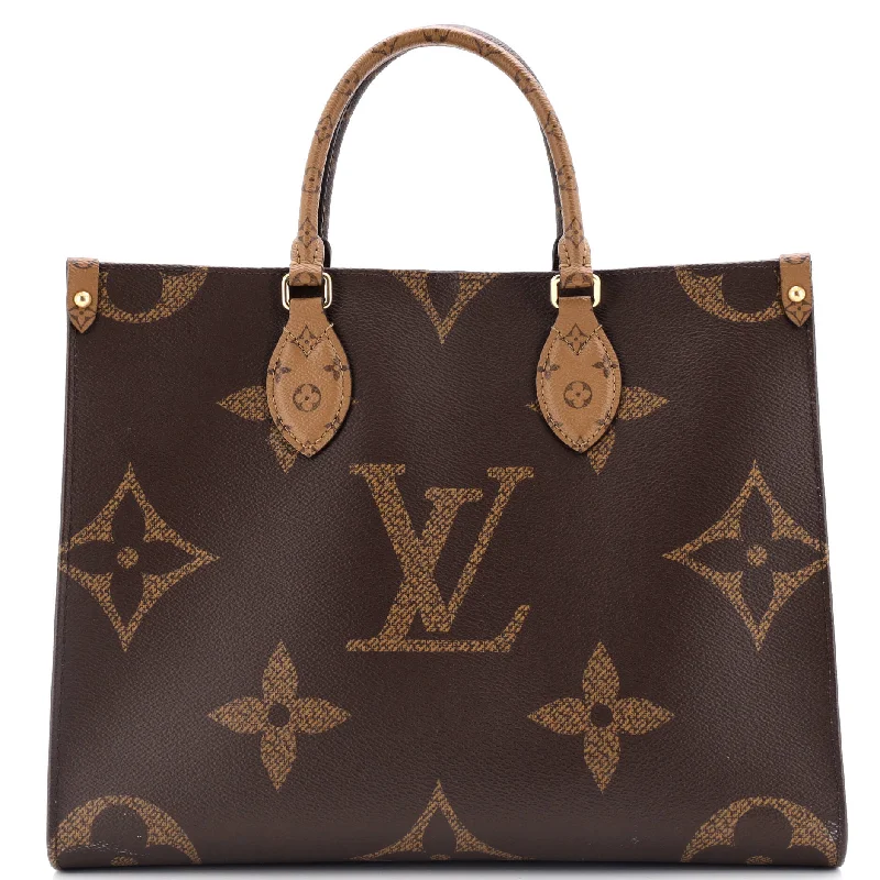 Louis Vuitton handbags with a metal - framed clasp for durabilityOnTheGo Tote Reverse Monogram Giant MM