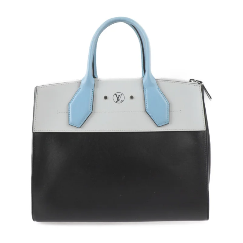 Louis Vuitton Twist bags with a contrast - colored interior for visual interestLouis Vuitton Black Leather City steamer handbag bag