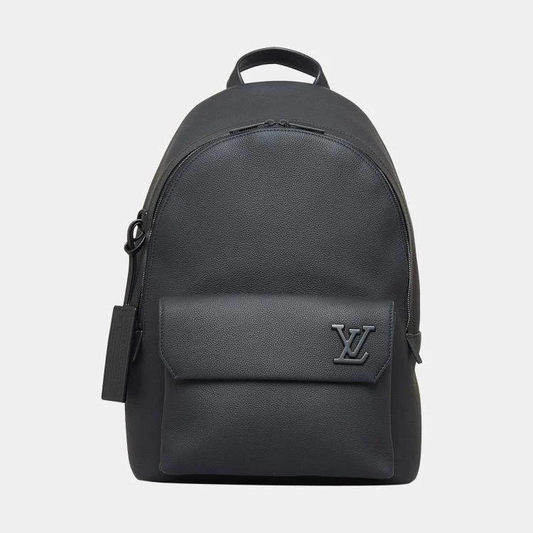 Louis Vuitton tote bags with a printed LV logo on the front for brand visibilityLouis Vuitton Black Aerogram Takeoff Backpack