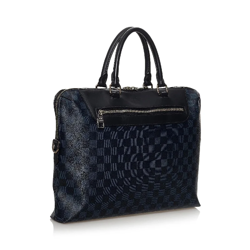 Louis Vuitton Alma bags with a leather - wrapped handle for a luxurious feelLouis Vuitton Damier Cobalt Porte Document Business (30721)