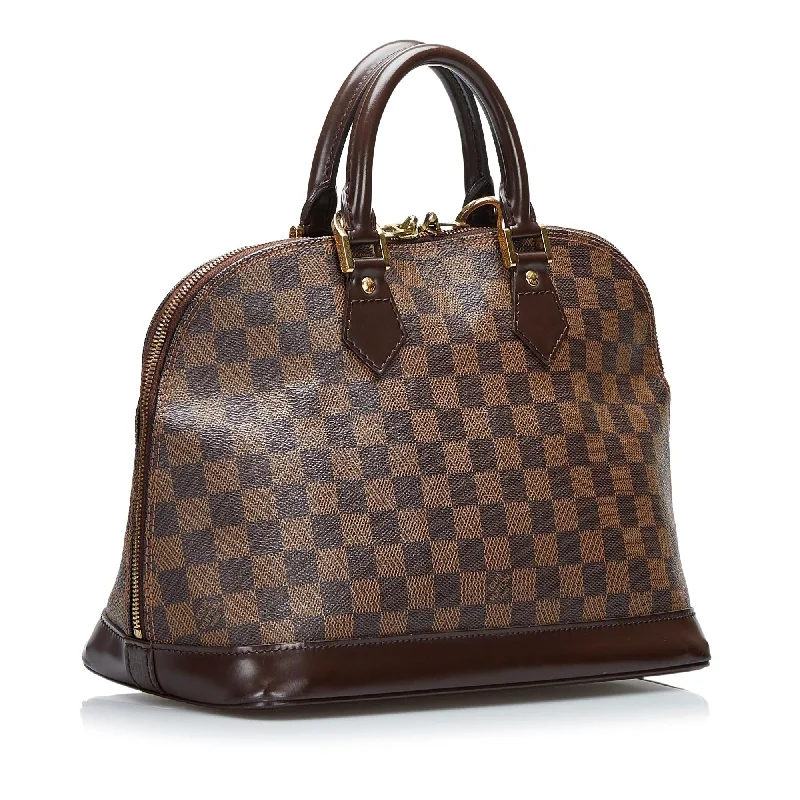 Louis Vuitton tote bags with a printed LV logo on the front for brand visibilityLouis Vuitton Damier Ebene Alma PM (ya9NqA)