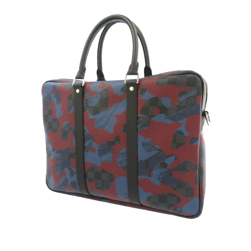 Louis Vuitton crossbody bags in a bold red color for a statementLouis Vuitton Damier Cobalt Camouflage Porte-Documents Voyage PM (a1O5WX)