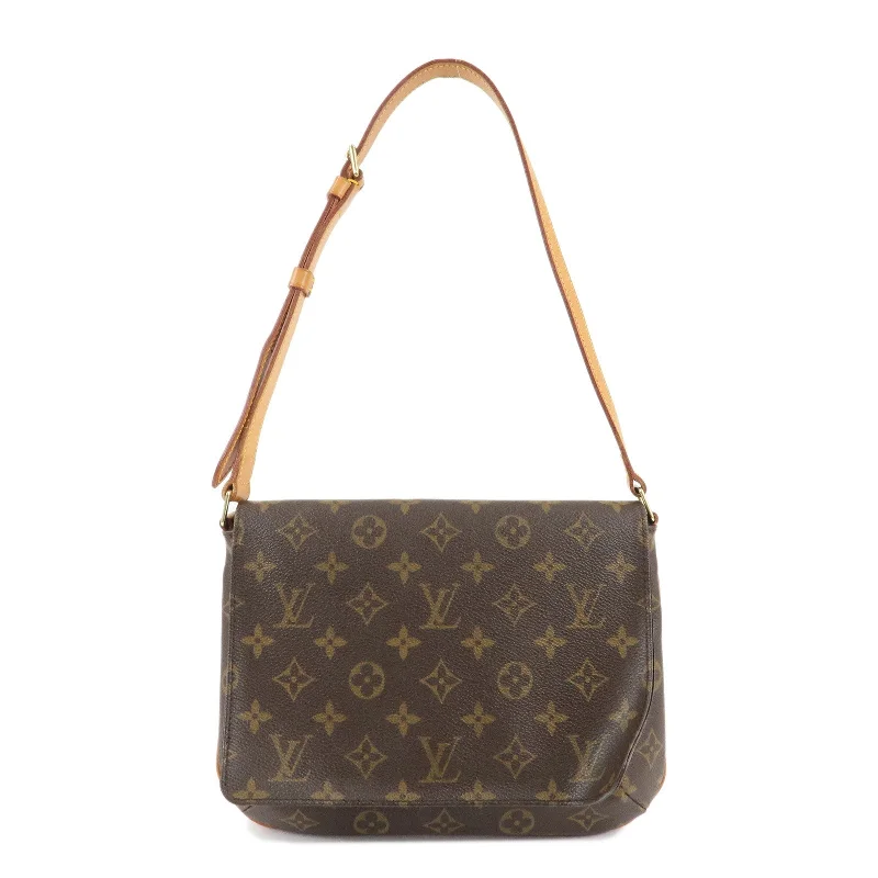 Louis Vuitton backpacks with a padded laptop compartment for travelLouis Vuitton Monogram Musette Tango Short Shoulder Bag M51257