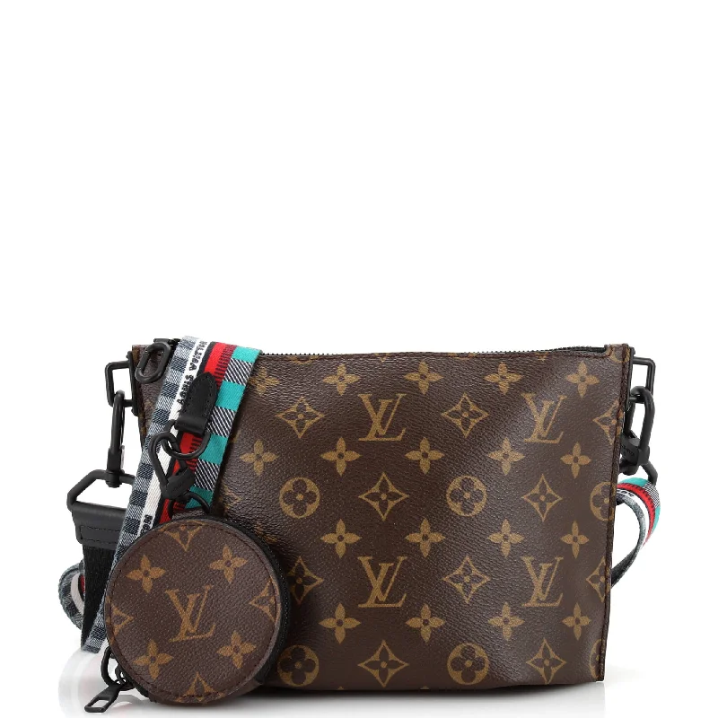 Louis Vuitton backpacks with a hidden back pocket for securityTrio Pouch Messenger Bag Monogram Canvas and Empreinte Leather