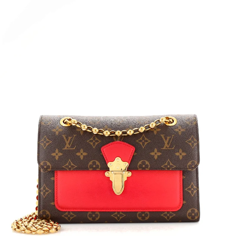 Louis Vuitton Twist bags with a contrast - colored interior for visual interestVictoire Handbag Monogram Canvas and Leather