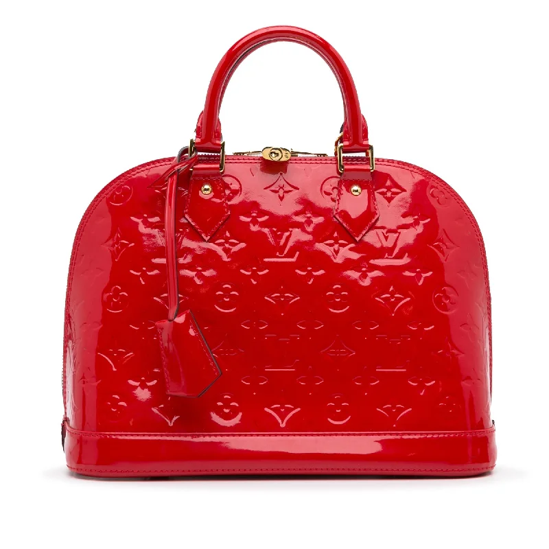 Louis Vuitton tote bags with a water - resistant coating for outdoor useLouis Vuitton Alma PM Red Vernis