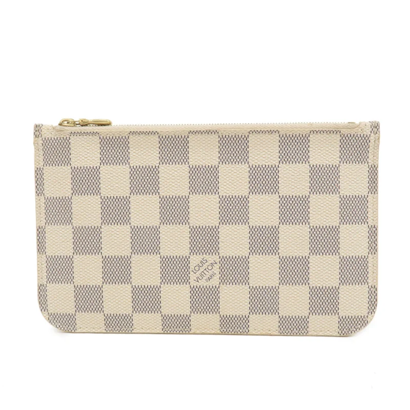 Louis Vuitton bags with a detachable mobile phone holder for convenienceLouis Vuitton Damier Azur Mini Pouch for Neverfull PM