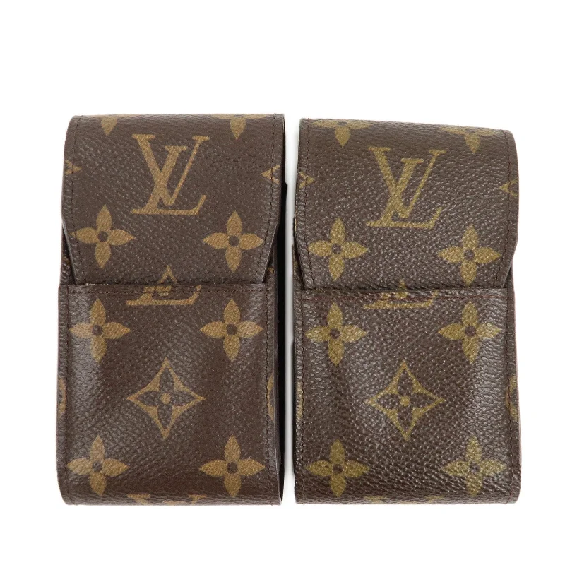 Ladies Louis Vuitton handbags with a detachable coin purse insideLouis Vuitton Monogram Set of 2 Etui Cigarette Case M63024