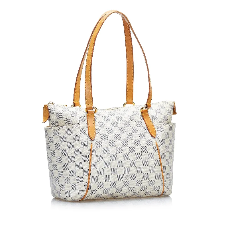 Louis Vuitton bags with a front - zip pocket for small items like keysLouis Vuitton Damier Azur Totally PM (XVuN4O)