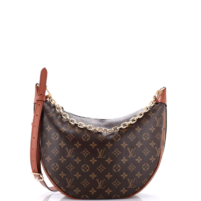 Louis Vuitton tote bags with a water - resistant coating for outdoor useLoop Hobo Reverse Monogram Canvas