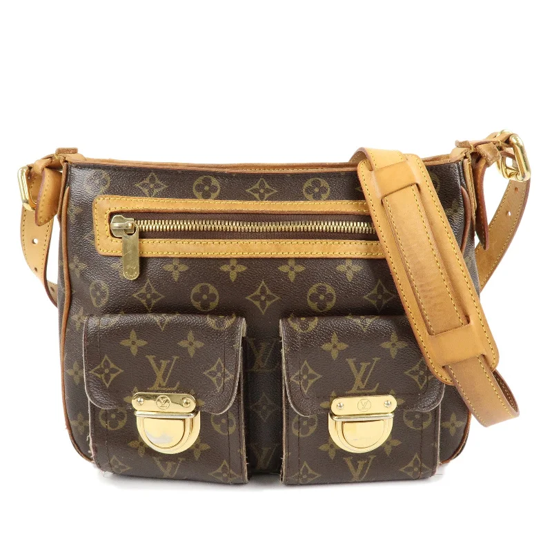 Louis Vuitton bags with a front - zip pocket for small items like keysLouis Vuitton Monogram Hudson GM Shoulder Bag M40045