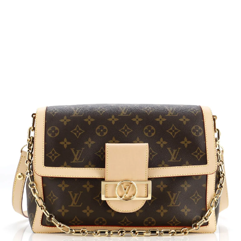 Louis Vuitton crossbody bags with a keychain holder for practicalityDauphine Soft Shoulder Bag Monogram Canvas GM