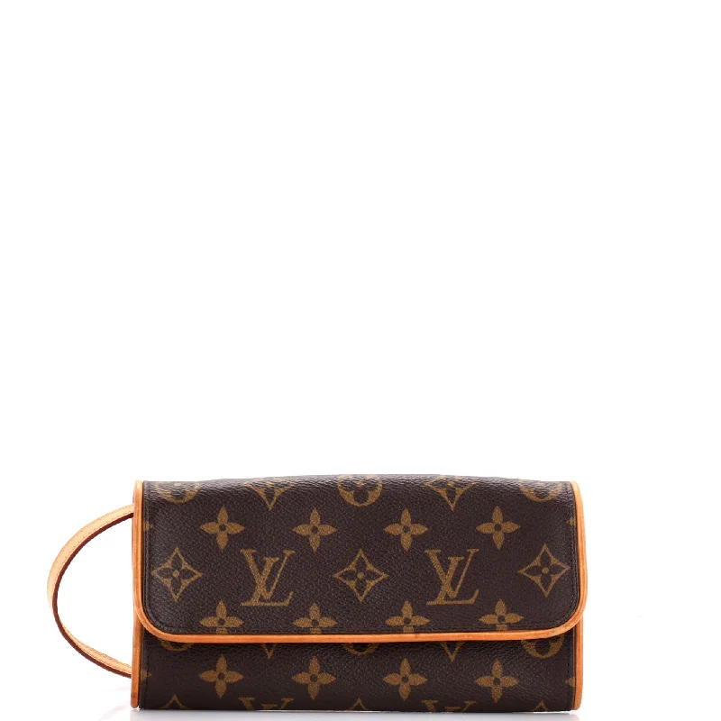 Louis Vuitton tote bags with a water - resistant coating for outdoor useTwin Handbag Monogram Canvas PM