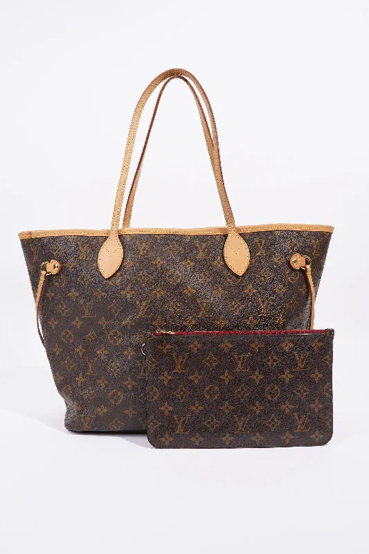 Louis Vuitton tote bags with a water - resistant coating for outdoor useLouis Vuitton Neverfull MM Monogram Coated Canvas