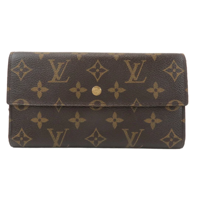 Louis Vuitton handbags with a back - zip pocket for storing valuablesLouis Vuitton Monogram Porte Tresor International Wallet M61215