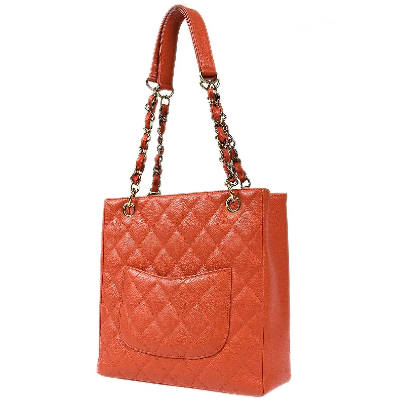 Chanel bags in luxury boutiques worldwideCHANEL 2003-2004 Petite Shopping Tote PST Peach Orange Caviar 97427