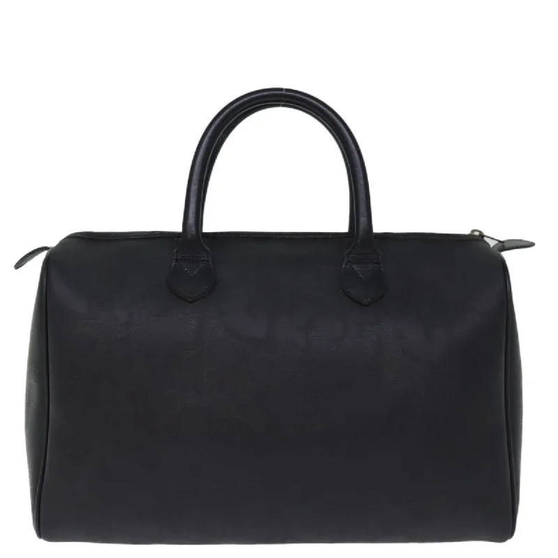 Contemporary Christian Dior handbags with a unique shapeCHRISTIAN DIOR Trotter Canvas Boston Bag Black Auth yk12582