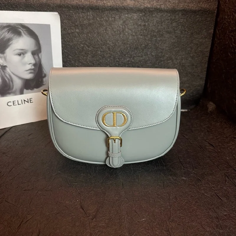 Fashion - forward Christian Dior tote bags for the modern womanDior Blue Gray Saddle Single Shoulder Crossbody Bag