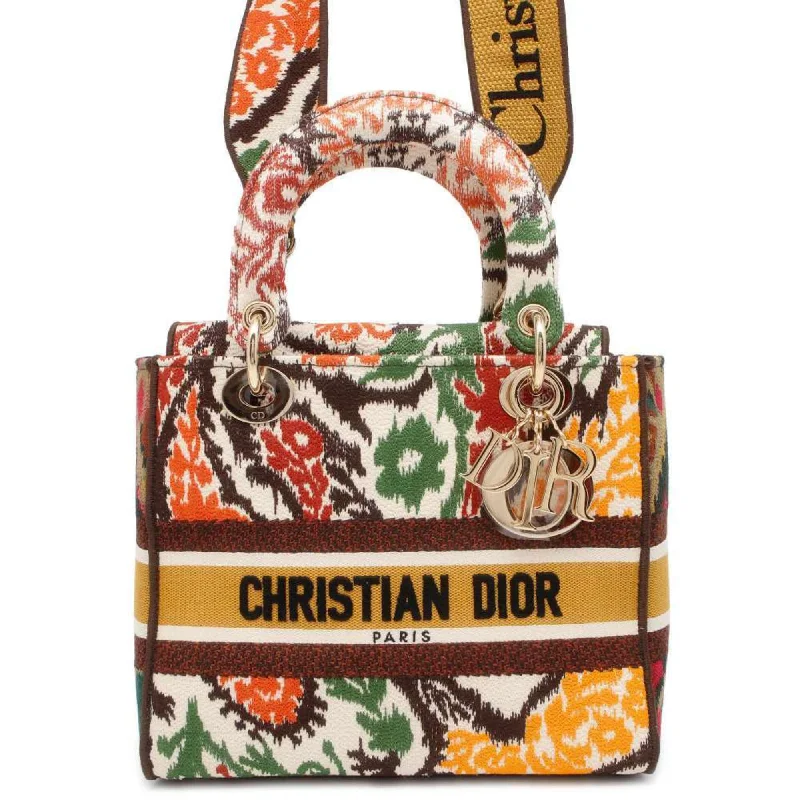 Christian Dior handbags with a detachable mirror for on - the - go touch - upsDior Lady DLight Handbag