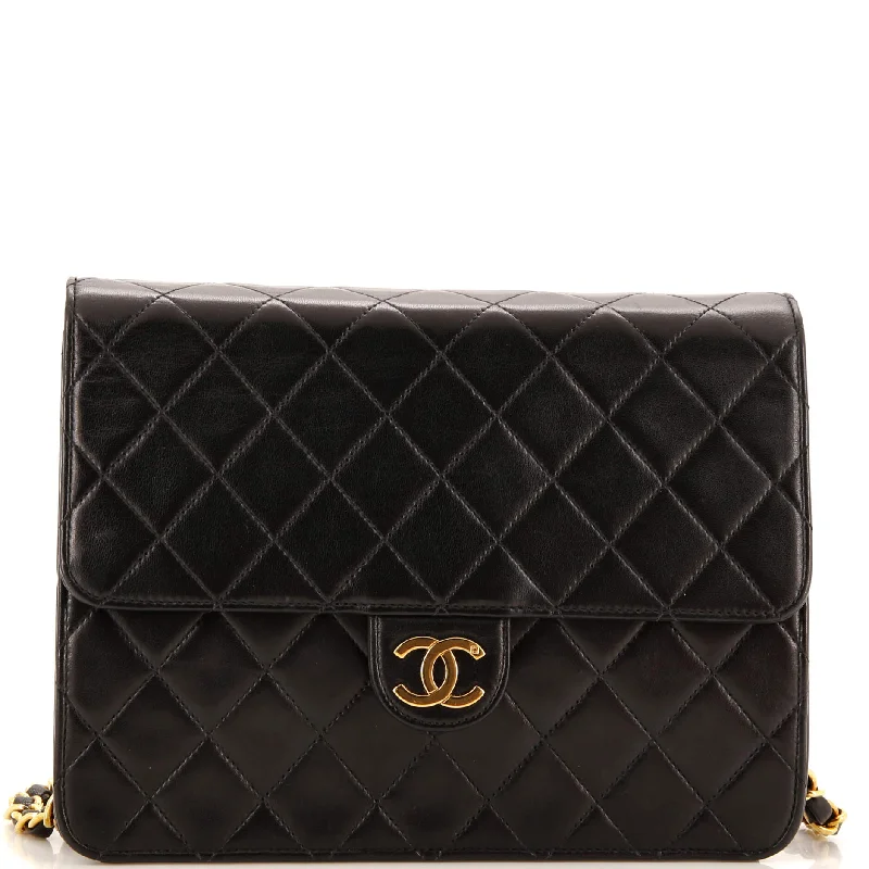 Christian Dior handbags with a detachable mirror for on - the - go touch - upsVintage Clutch with Chain Quilted Leather Small