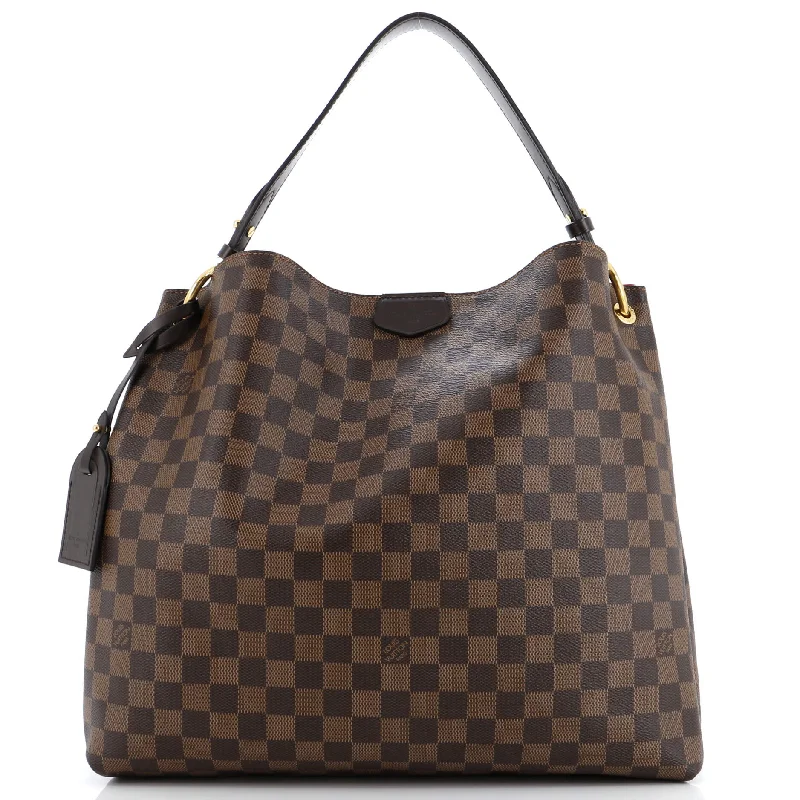 Christian Dior handbags with a snap - button closure and a decorative buckleGraceful Handbag Damier MM