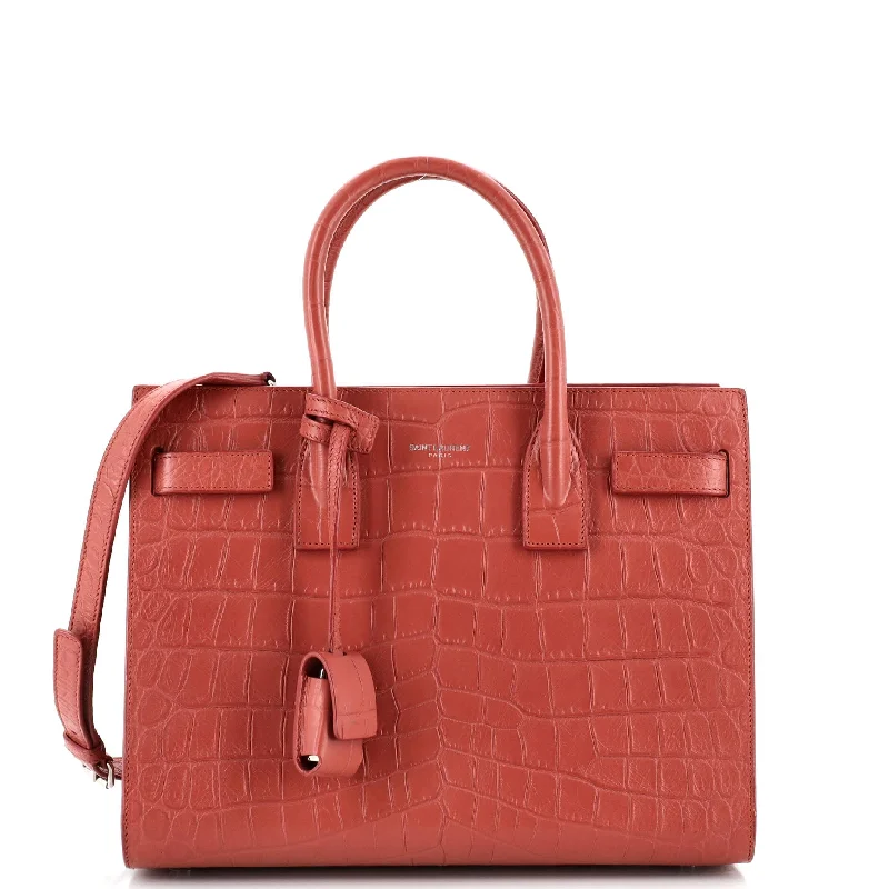 Contemporary Christian Dior handbags with a unique shapeSac de Jour NM Bag Crocodile Embossed Leather Baby